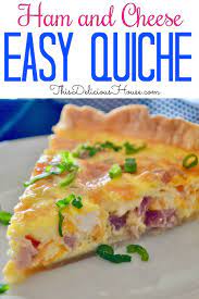 Ham And Cheese Quiche Leftover Ham Recipe This Delicious House Recipe Leftover Ham Recipes Ham And Cheese Quiche Quiche Recipes Easy