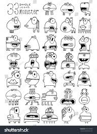 Thirty Three Doodle Icons Monster Funny Simple Drawing Silly Faces Easy Doodle Art Funny Doodles Graffiti Doodles