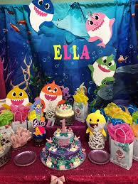 Baby Shark 1st Birthday Baby Shark Party Baby Shark Birthday Baby Shark Centerpieces Bab Birthday Party Candy Table Shark Themed Party Shark Birthday Party