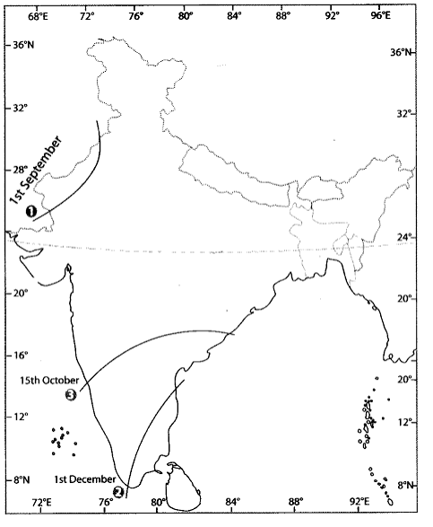 Class 9 Geography Map Work Chapter 4 Climate - Learn CBSE