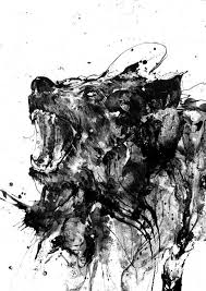 Black Bear Bear Art Animal Art Print Angry Animal Art Black And White Animal Wildlife Art Black And White Art Bear Ink Drawing Roar Bear Art Animal Art Art