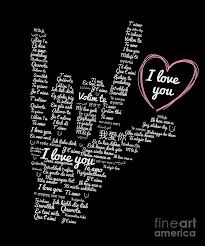 Saying i love you is a huge deal for aquarius, because this independent and not overly emotional sign doesn't just throw those words around. I Love You Asl Sign In Several Languages Graphic Asl Love Digital Art By Dc Designs Suamaceir
