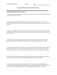 Equations and inequalities, graphing, systems, functions, exponents, quadratics. 11 22 13 Application Problems Extra Practice