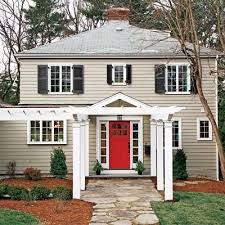 Modern farmhouse red front door. 15 Houses With Red Doors Ideas House Exterior House Colors Red Front Door