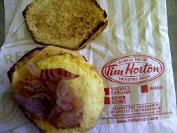 tim horton s bacon sandwich bacon