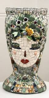 Mary Mcmahon Bundoora Homestead Collection Mosaic Flower Pots Mosaic Vase Mosaic Pots