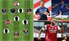 You are on page where you can compare teams arsenal vs chelsea before start the match. Arsenal Vs Chelsea Combined Xi Christian Pulisic And Pierre Emerick Aubameyang Star In Attack Daily Mail Online