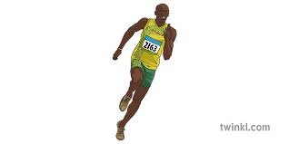 The boy who learned to fly. Runner Usain Bolt Illustration Twinkl