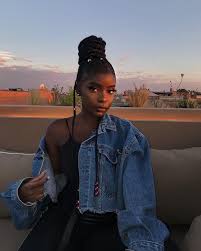 Black And Blue Braids On Dark Skin Khayanderson Beautiful Black Girl Beautiful Dark Skin Pretty Black Girls