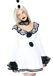 Black And White Clown Halloween Costume Carnival Of Creeps Costume Clown Costume Women Halloween Costumes Women Costumes For Women