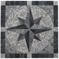 Startseite / achteckige einleger achteckige einleger. Marmor Rosone 90x90 Cm Kompass Windrose Naturstein Mosaik Einleger Fliesen Grau 046 Steinfliesen Com Baubedarf