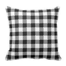 Black And White Plaid Pillows Throw Pillow Buffalo Plaid Thin In Black Amp White Black And White Gifts Unique Special B W Style Buffalo Plaid Pillows Plaid Pillow Pillows