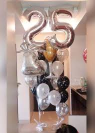 Browse a variety of balloons including 1 year, 25th, and 50th anniversary balloons. 25th Silver Anniversary Balloon Bouquet