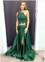 The dress outlet has a large assortment of graduation dresses. Emerald Green Silk Prom Dress Novocom Top