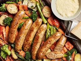 One Pan Robust Italian Chicken Sausage And Veggies Recipe Boar S Head Recipe Chicken Sausage Italian Chicken Sausage Italian Sausage Recipes