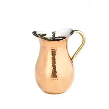 4.5 out of 5 stars (25) $ 12.00. Old Dutch 2 25 Qt Decor Copper Hammered Water Pitcher With Brass Ice Guard And Handle 808 The Home Depot
