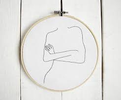 Maybe you would like to learn more about one of these? Contemporary Bedroom Decor One Line Drawing Embroidery Hoop Contemporary Embroidery Paper Embroidery Embroidery Hoop Art
