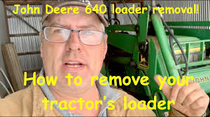 How to remove your tractor's loader