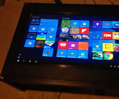 Microsoft Surface Hub On The Cheap Touchscreen Coffee Table Surface Hub Microsoft Surface Touch Screen