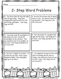 2 Step Word Problems Free Christmas Math For 2nd Grade Math Word Problems Math Words Word Problems 3rd Grade