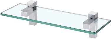 Brown wood, 4 drawers, 2 shelves w glass doors $215 (hoboken) pic hide this posting restore restore this posting. Kes Bathroom Tempered Glass Shelf 14 8mm Thick Wall Mount Rectangular Polished Chrome Bracket Bgs3201s35 Furniture Decor Amazon Com