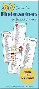 Books Kindergarteners Can Read Alone Free Printables Kindergarten Books Homeschool Reading Kindergarten Reading