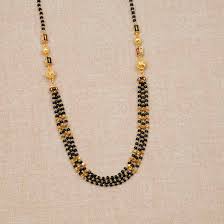 Timeless 3 Layered Black Beads Gold Mangalsutra 68VK7184