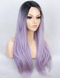 Black And Purple Wig Amazon Com K Ryssma Ombre Purple Synthetic Wigs For Women Long Straight Machine Made Ombre Wig With Black Roots 22 Inch Beauty Ombre Wigs Wigs Lilac Hair