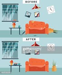 Messy living room flat vector. Dirty And Clean Room Clipart 1 566 198 Clip Arts