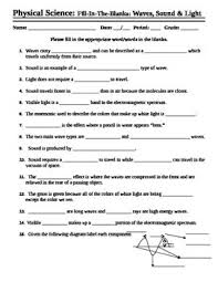 Biological Classification Worksheet Answer Key Pdf Waves Sound And Light Worksheet Fill In The Blank 2 In 2020 Light Wave Conceptual Understanding Reading Comprehension Worksheets