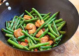 Green Bean And Shrimp Stir Fry Recipe Green Bean Recipes Easy Vegetable Dishes Green Beans