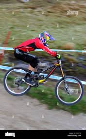 American mountain biker Aaron Gwin competes in the UCI Mountain Bike World  Cup in Fort William, Scotland Stock Photo