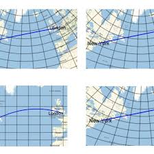 Great Circle Routes On Chart Projections A The Polar