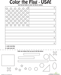 Lets color some stars and stripes! U S Flag Worksheet Education Com