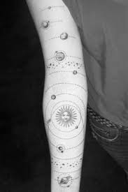 Black And White Space Tattoo Universe Tattoo Black And White Google Search Cosmic Tattoo Solar System Tattoo Tattoo Designs For Girls