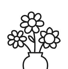 Realistic Bouquet Of Flowers In Vase Coloring Page For 6 Proud Ideas Fancyheader3like This Cute Col In 2020 Flower Vase Drawing Coloring Pages Flower Drawing For Kids