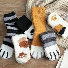 Kadinlar Kis Kabarik Bulanik Sicak Terlik Corap Sevimli Miyav Kedi Patiler Baski Corap Online Alisveris Sitesi Joom Da Ucuza Alisveris Yapin