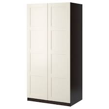 Ikea wardrobe with 3 doors, black 2028.81120.218. Pax Wardrobe With 2 Doors Black Brown Bergsbo White Ikea