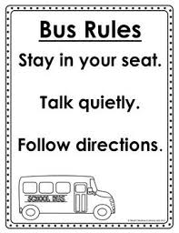 Bus Rules And Behavior Chart Professional School Bus