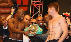 Са́нтос сау́ль (канело) а́льварес баррага́н (исп. Floyd Mayweather And Saul Canelo Alvarez Weigh In In Las Vegas Daily Mail Online