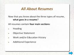 Different types resumes formats type resume format what are the … Resume Types