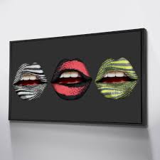 Yeezy Lips Adidas Inspired Motivational Graffiti Street Art Wall Canvas Ikonick Art Wall Canvas Street Art