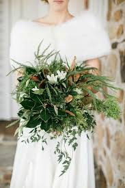 Winter Wedding Bouquet Featuring Mostly Greenery Foliage Green Wedding Bouquet Winter Wedding Bouquet Greenery Wedding Bouquet