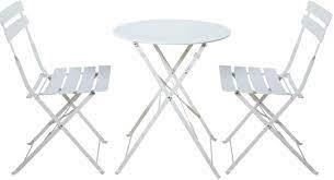 Maybe you would like to learn more about one of these? Amazon Com Grand Patio Premium Steel Patio Bistro Set Folding Outdoor Patio Furniture Sets 3 Piece Patio Set Of Foldable Patio Table And Chairs White Garden Outdoor
