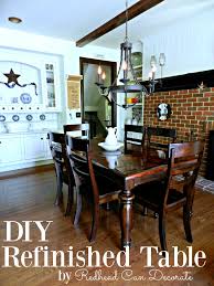 Can you refinish it without sanding? Diy Refinished Dining Table Redhead Can Decorate