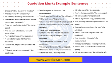 250+ Quotation Marks Example Sentences - Word Coach