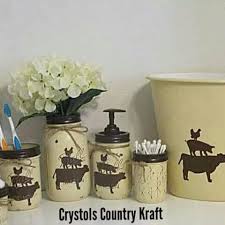 Farm Animal Bathroom Set Cow Pig And Chicken Soap And Toothbrush Holder Storage Set Farm Animal Trash Animal Bathroom Decor Bathroom Sets Farm Fresh Decor