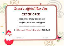 Create an awesome certificate with our range of stunning templates. 11 Naughty Or Nice Certificates Fun And Exciting From Santa Demplates