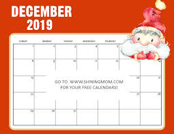 Free Printable December 2019 Calendar 12 Christmas Themed Designs Christmas Themes Christmas Countdown Calendar Mom Calendar