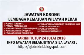 Info jawatan kosong ptptn 2019: Lembaga Kemajuan Wilayah Kedah Wikipedia